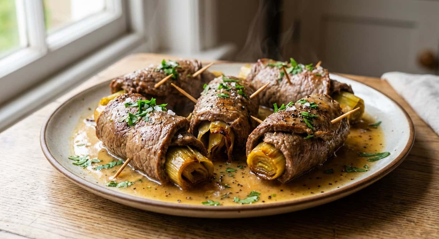 Rollitos de Ternera Rellenos de Puerro