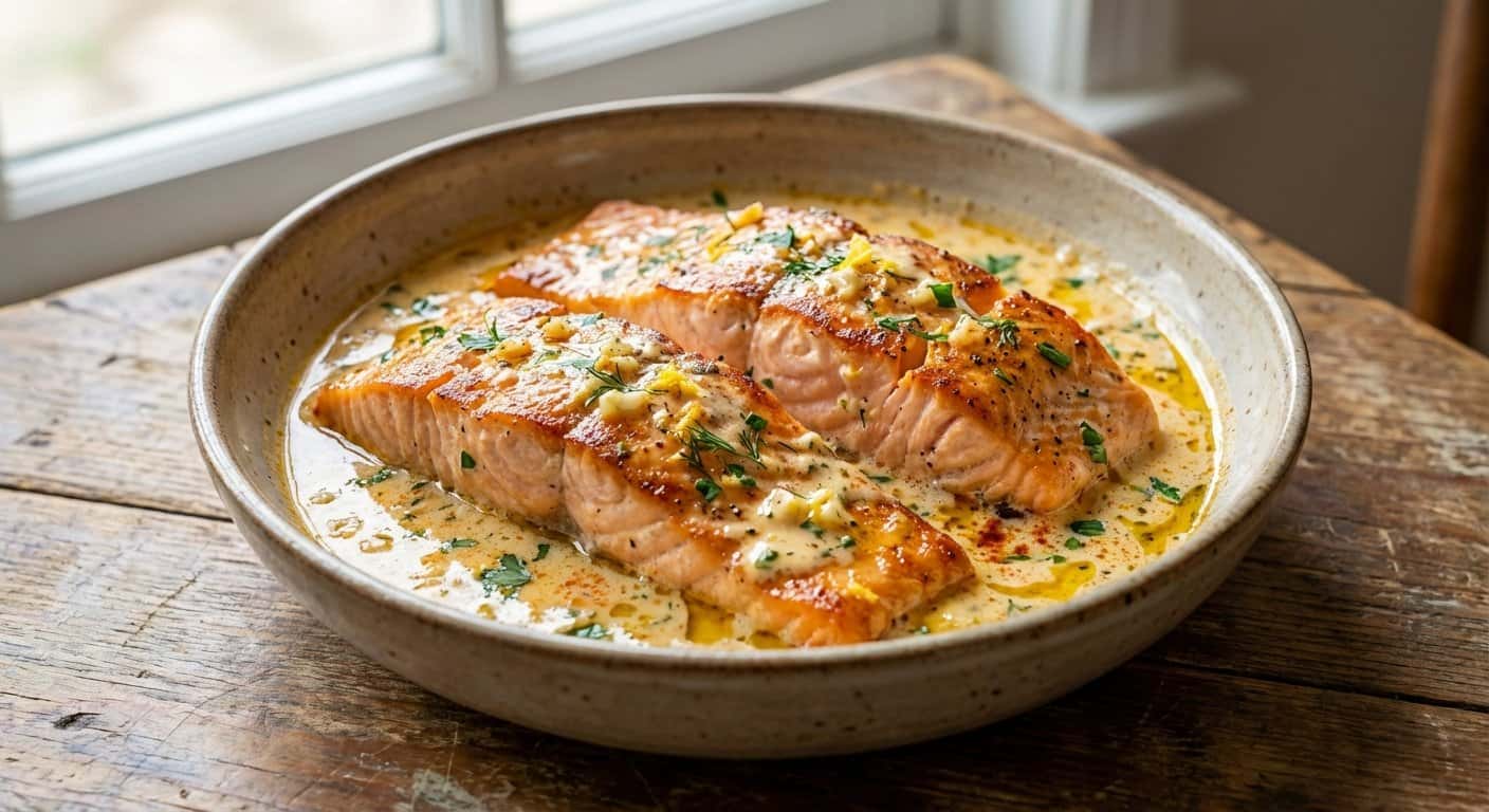 Salmón al Ajillo Keto