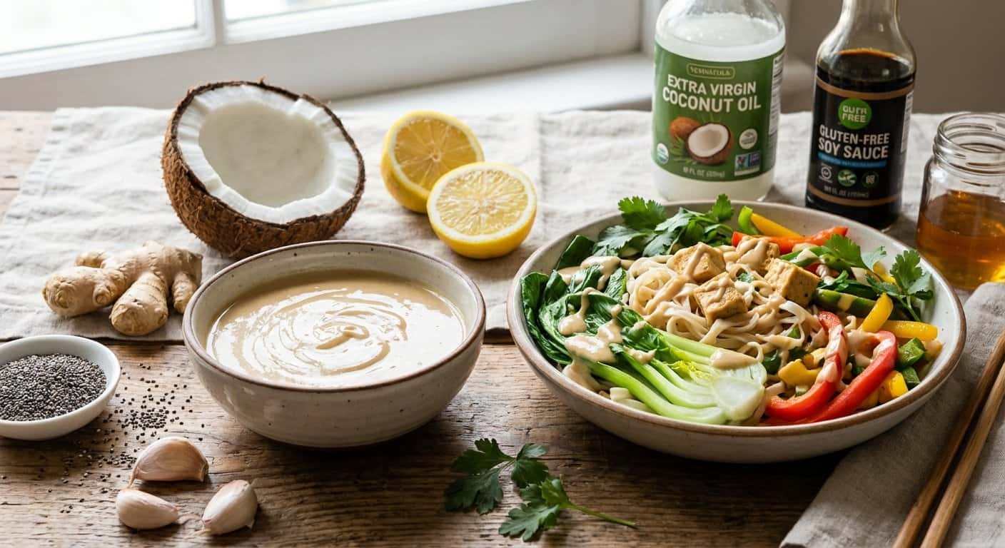 Salsa Cremosa de Aceite de Coco sin Gluten