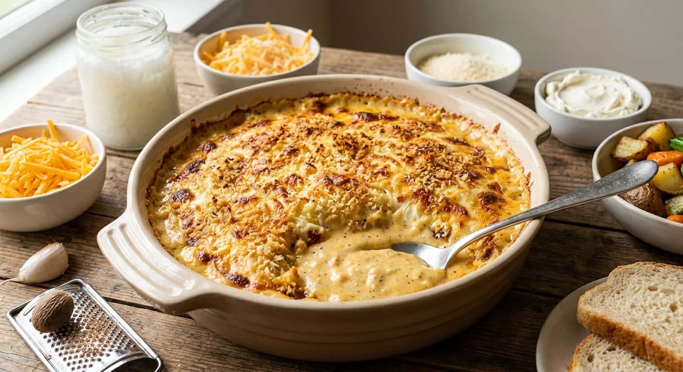 Salsa de Queso Gratinado con Aceite de Coco sin Gluten