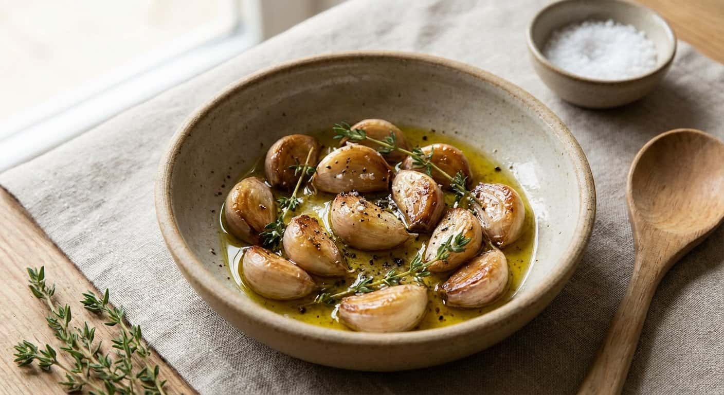 Salteado de Ajo con Tomillo