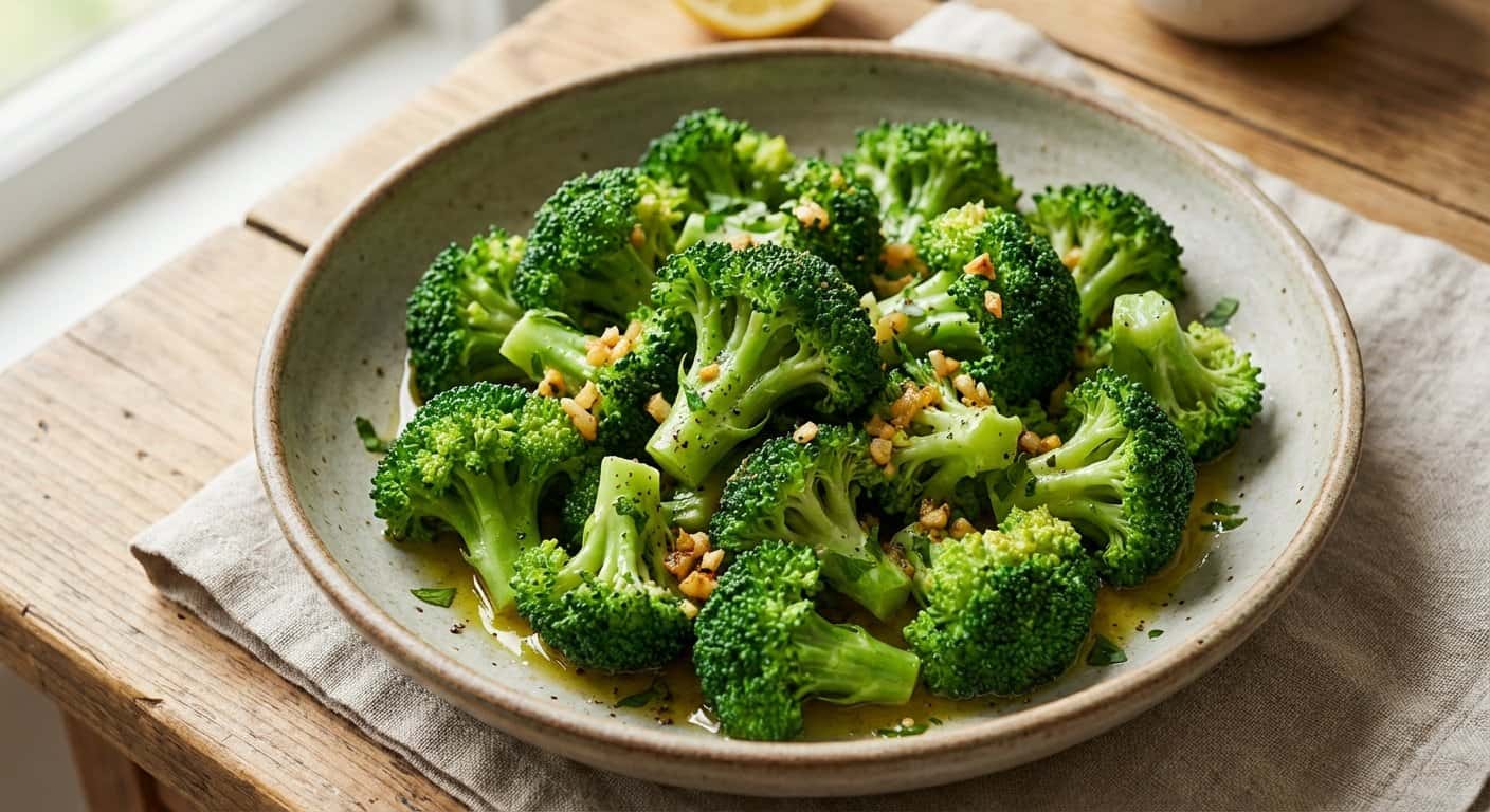 Salteado de Brócoli con Ajo y Perejil