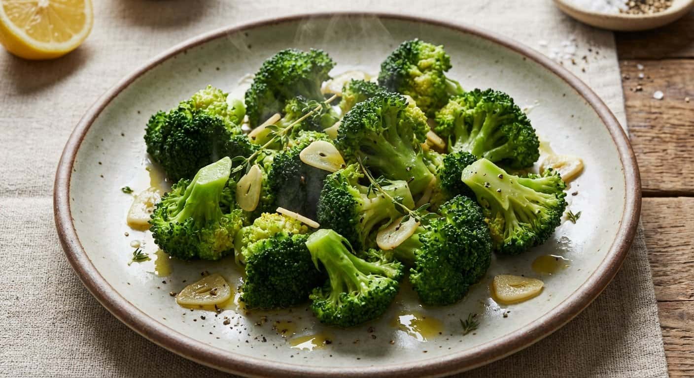 Salteado de Brócoli con Ajo y Tomillo