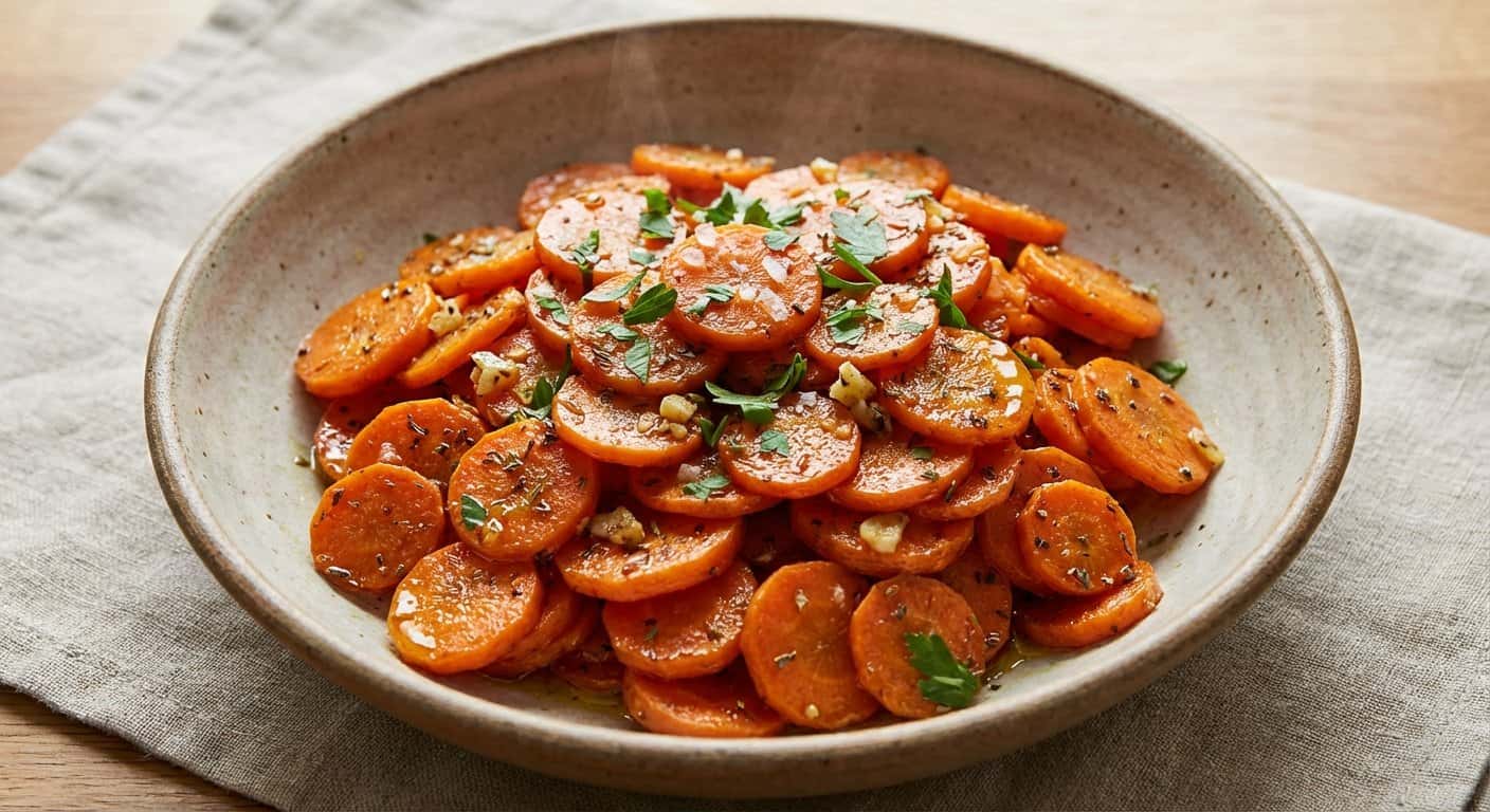 Salteado de zanahoria con ajo y orégano