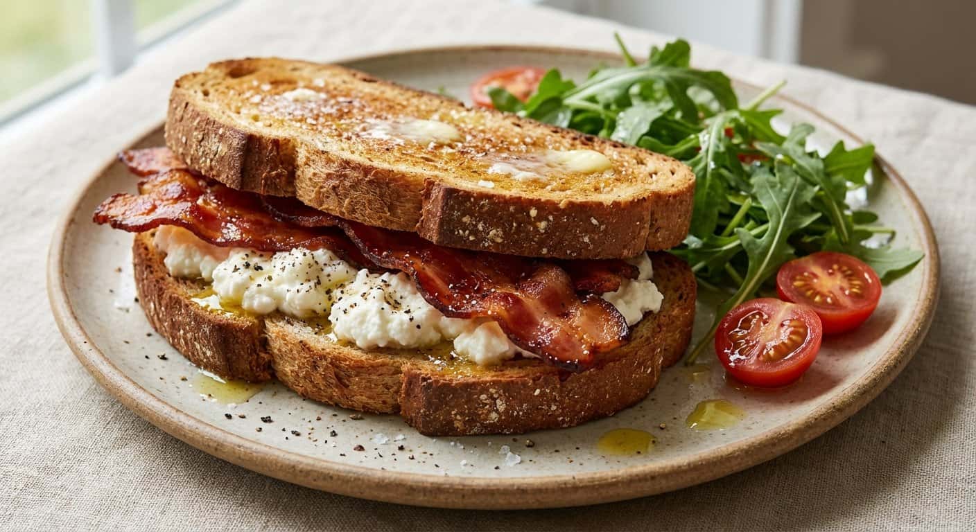 Sándwich de Bacon y Ricotta