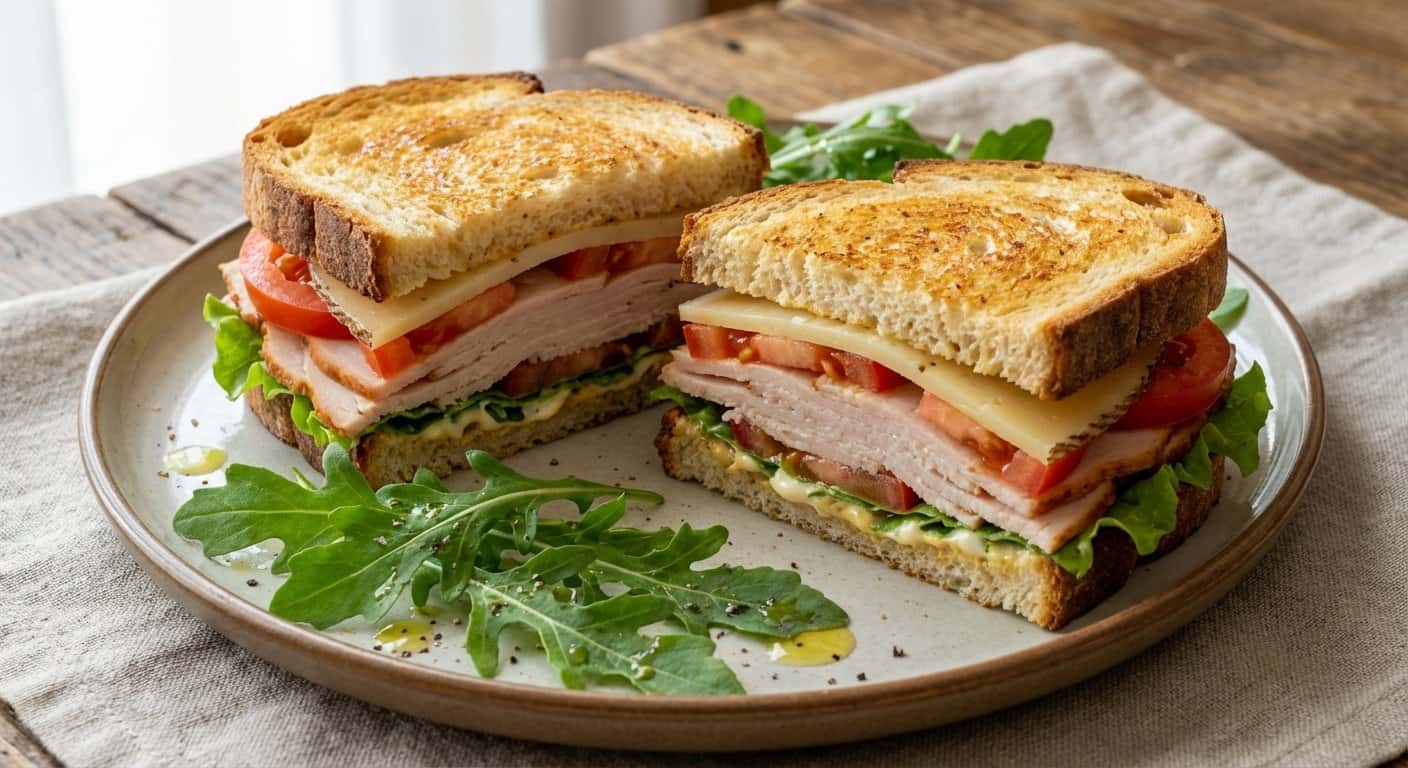 Sándwich de Pavo y Queso Curado