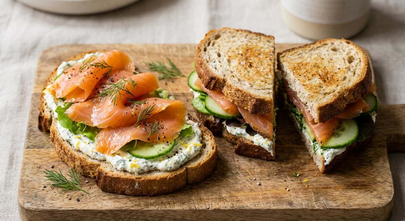 Sandwich de Salmón y Ricotta