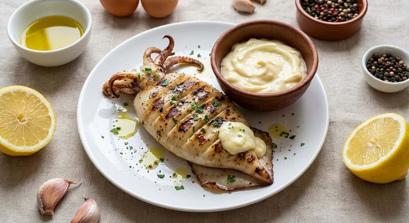 Sepia a la plancha con alioli