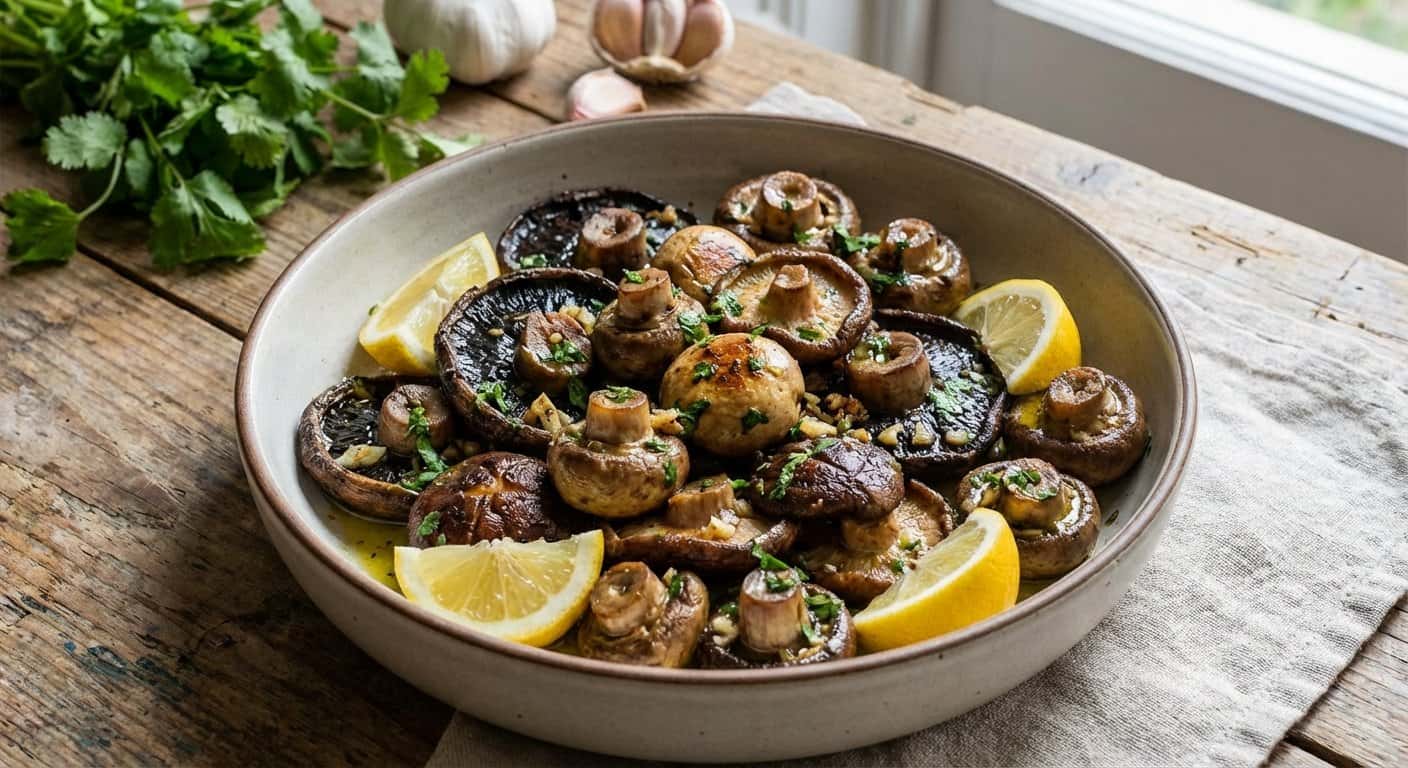 Setas Asadas con Cilantro