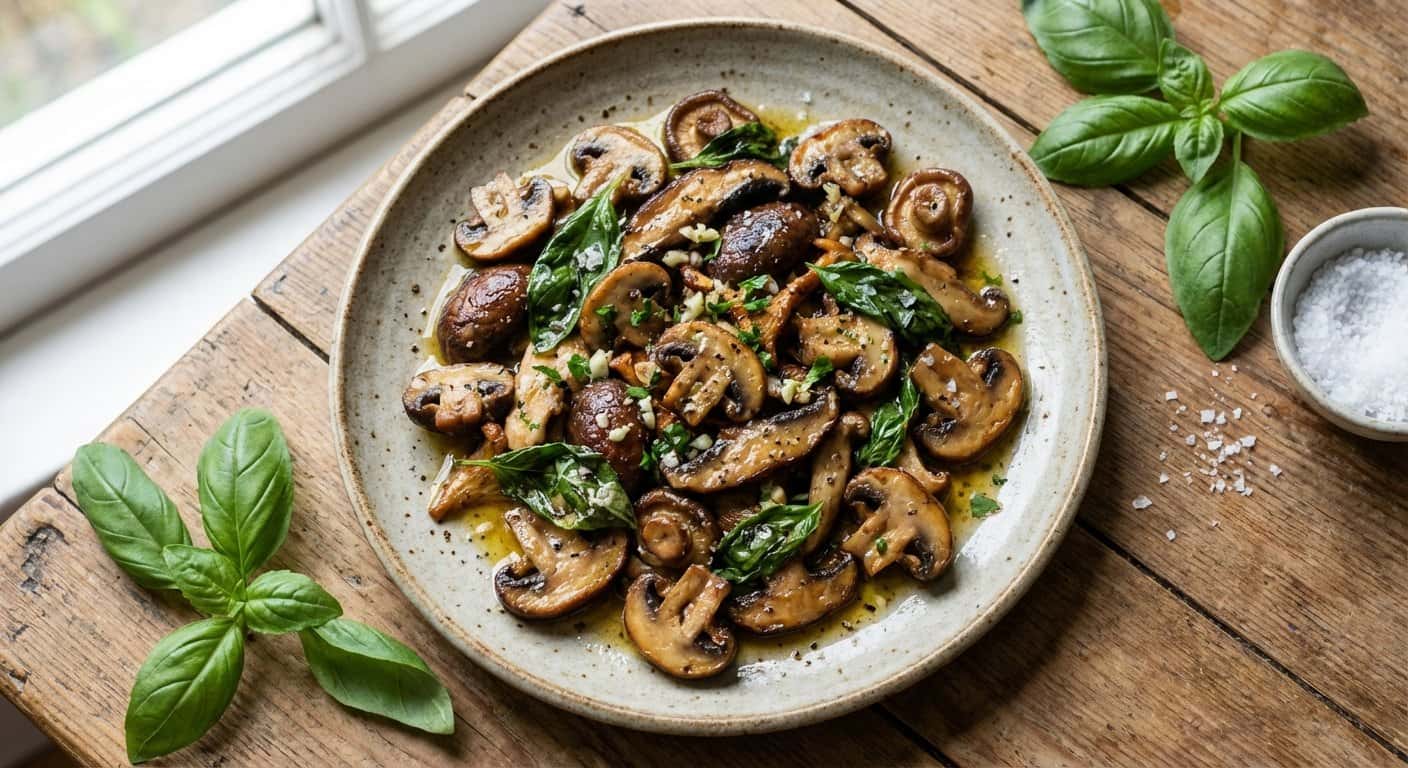 Setas Salteadas con Albahaca