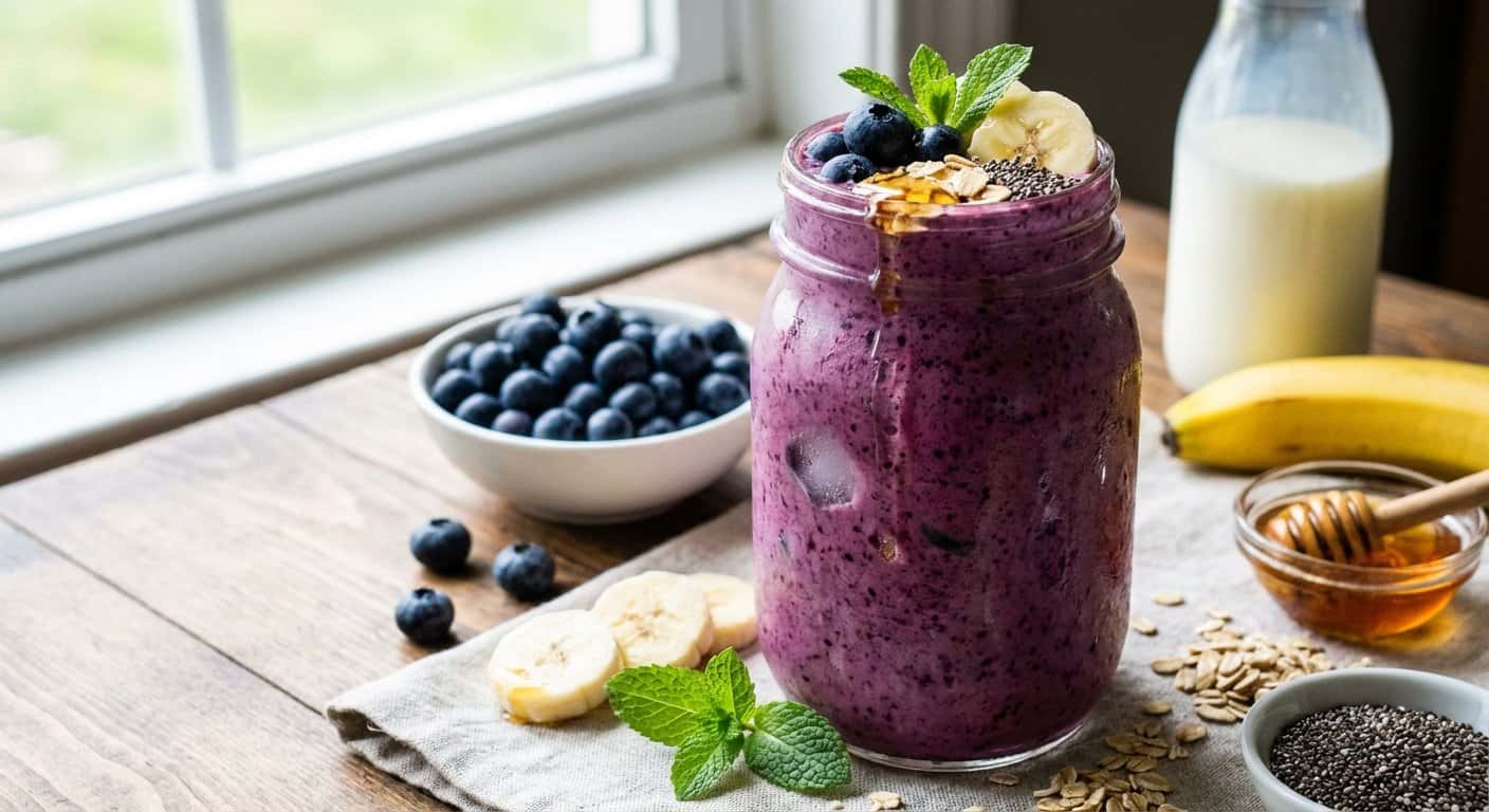 Smoothie de Arándanos con Kéfir