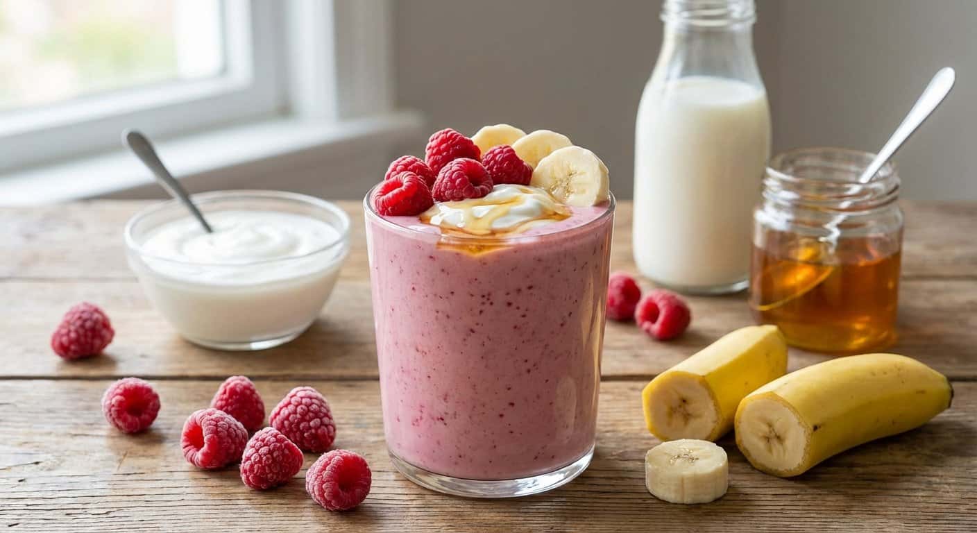 Smoothie de Frambuesa con Leche
