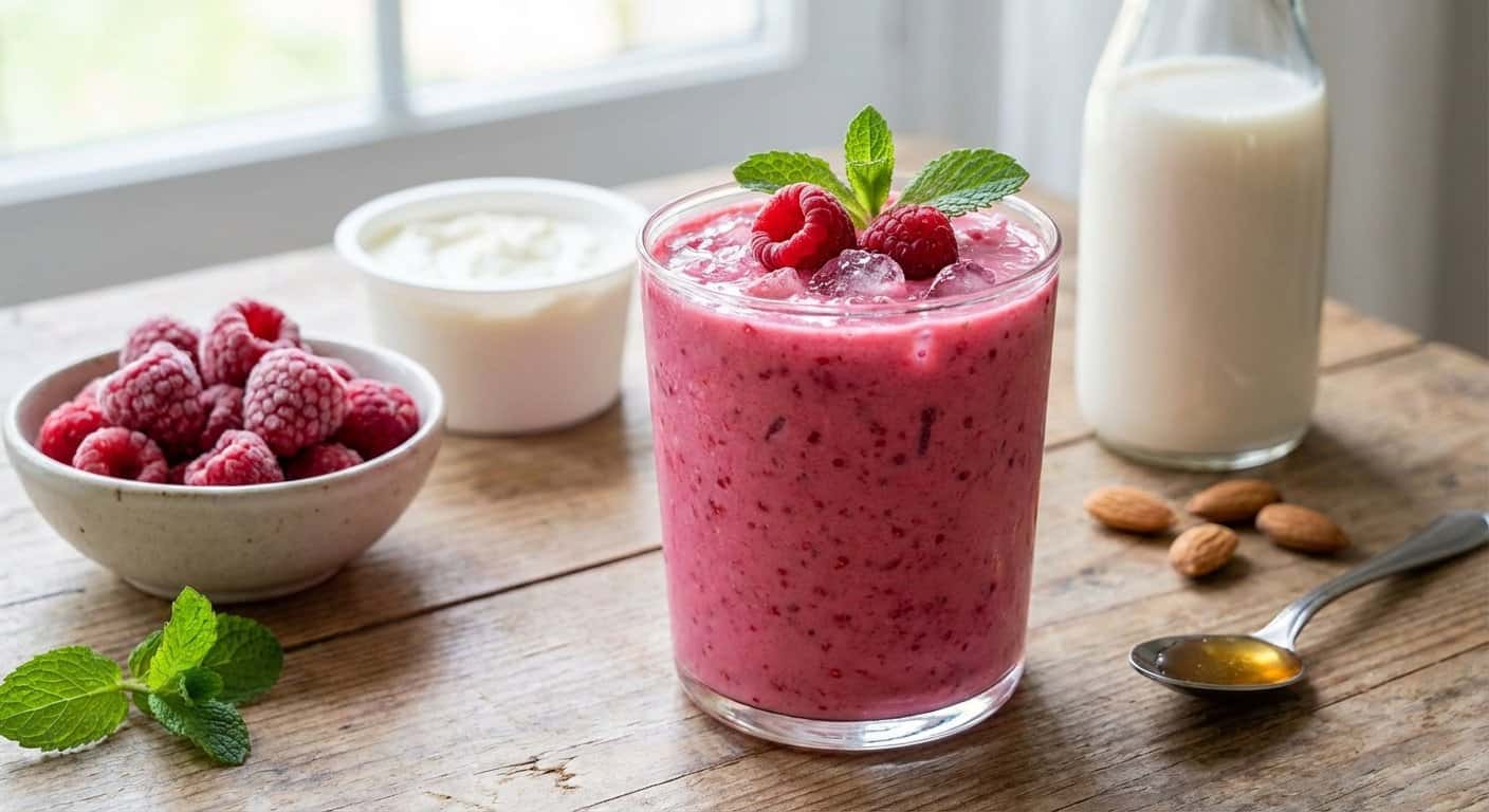 Smoothie de Frambuesa con Requesón
