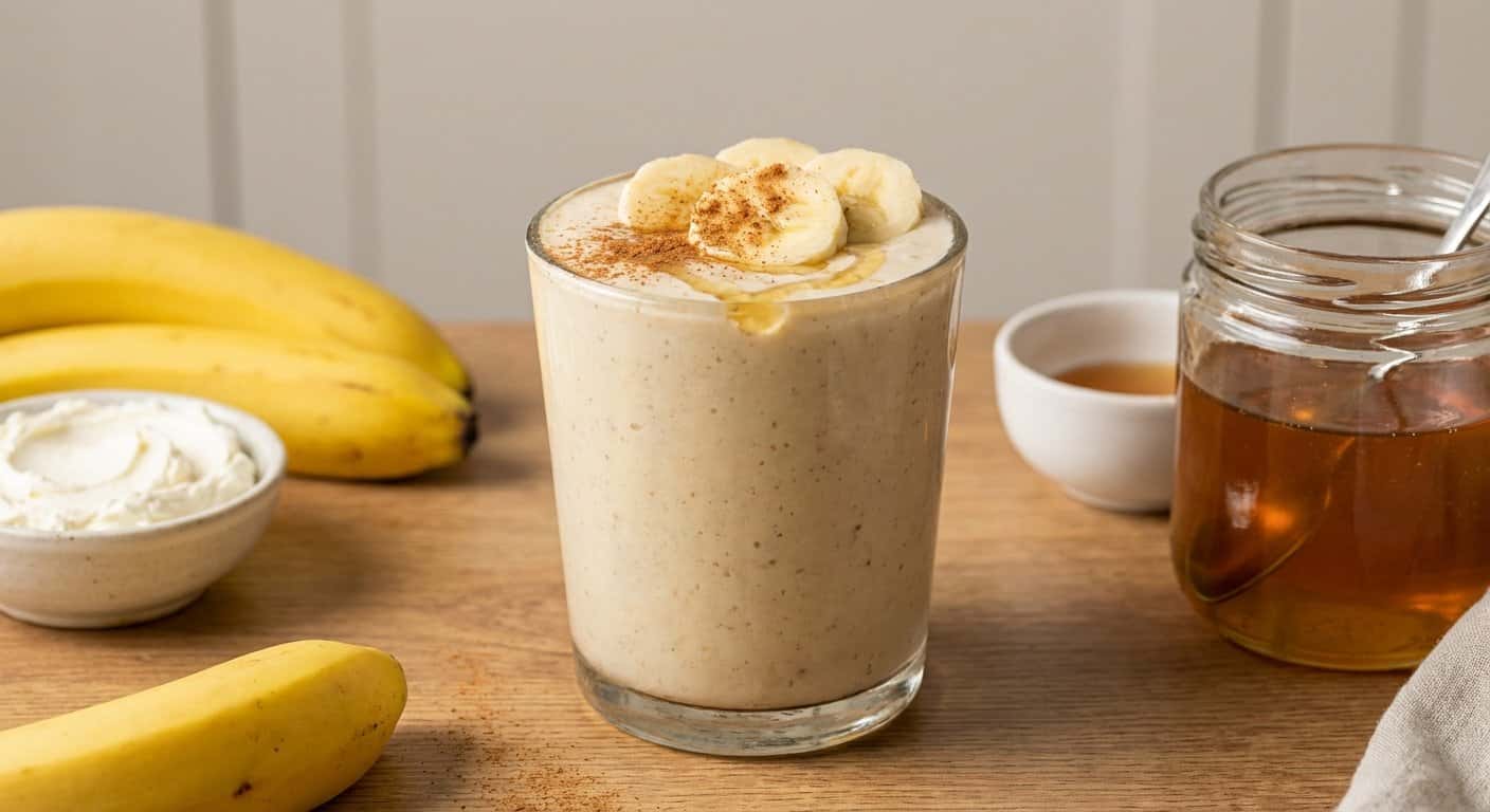 Smoothie de Plátano con Queso Crema