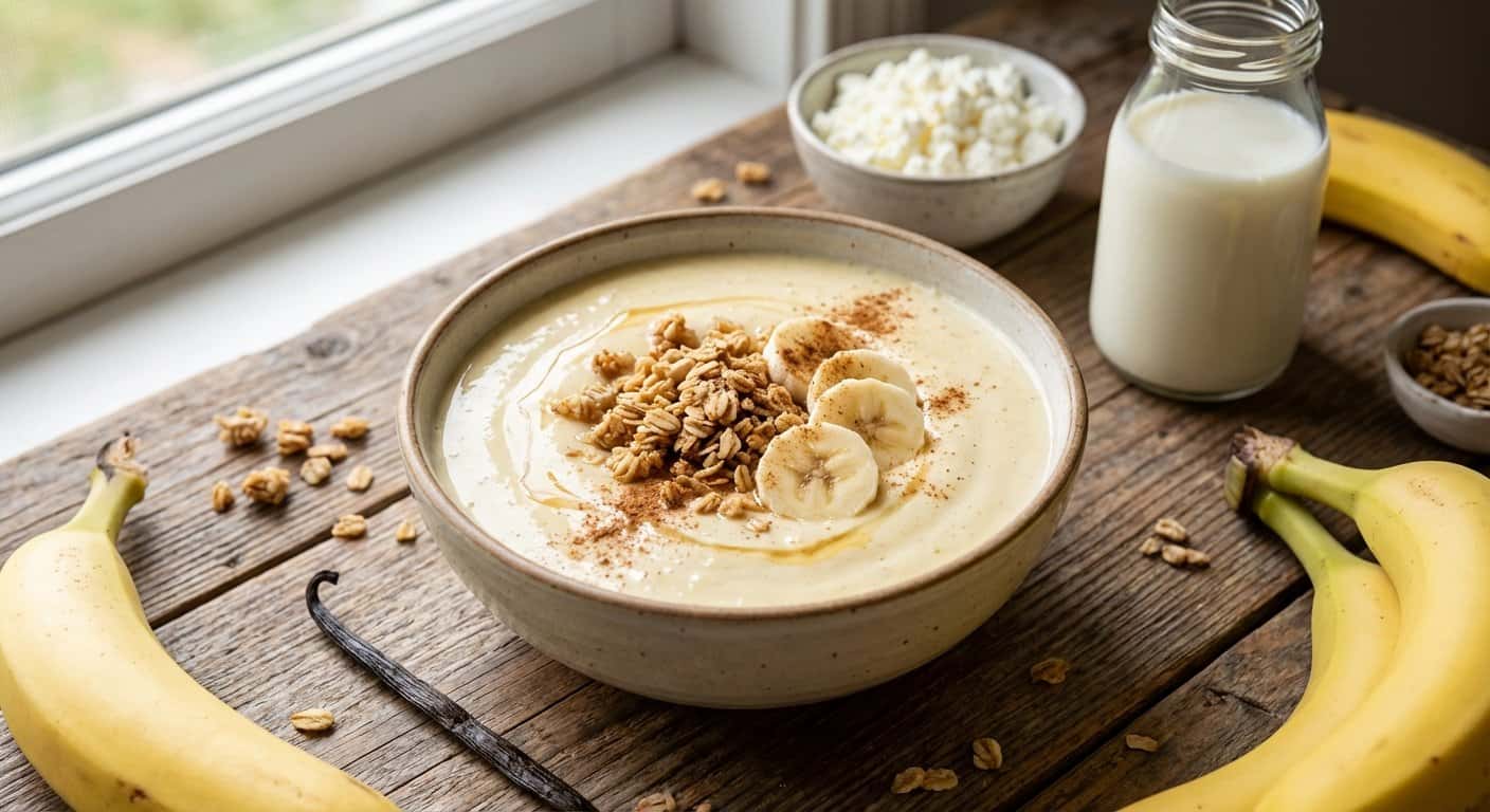 Smoothie de Plátano con Requesón