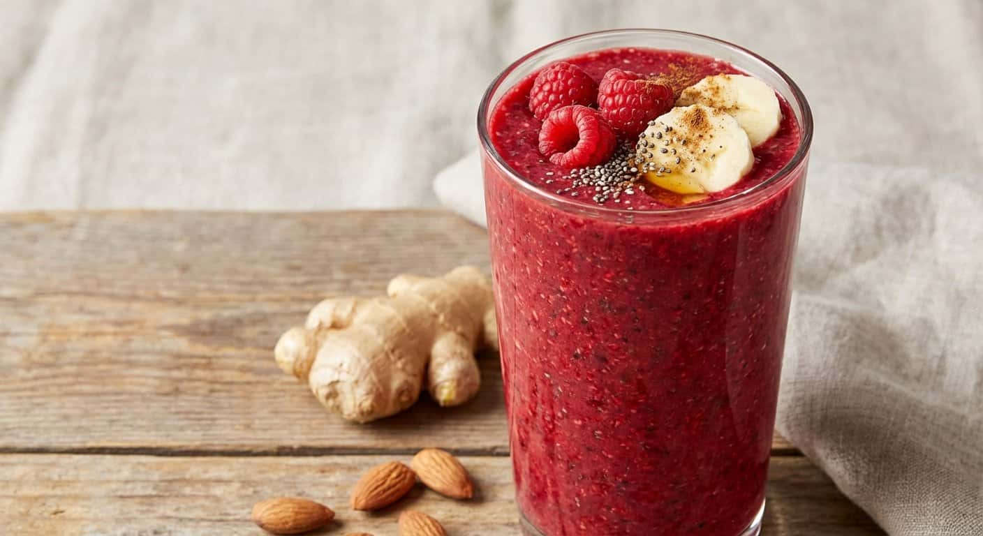 Smoothie Energético de Frambuesa y Chía