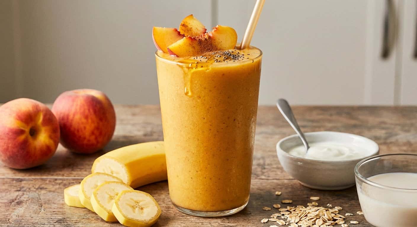 Smoothie Energético de Melocotón y Canela