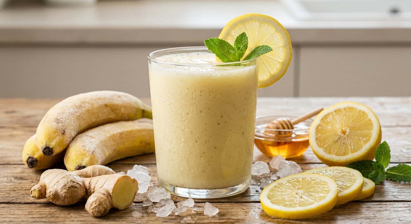 Smoothie Refrescante de Limón y Jengibre
