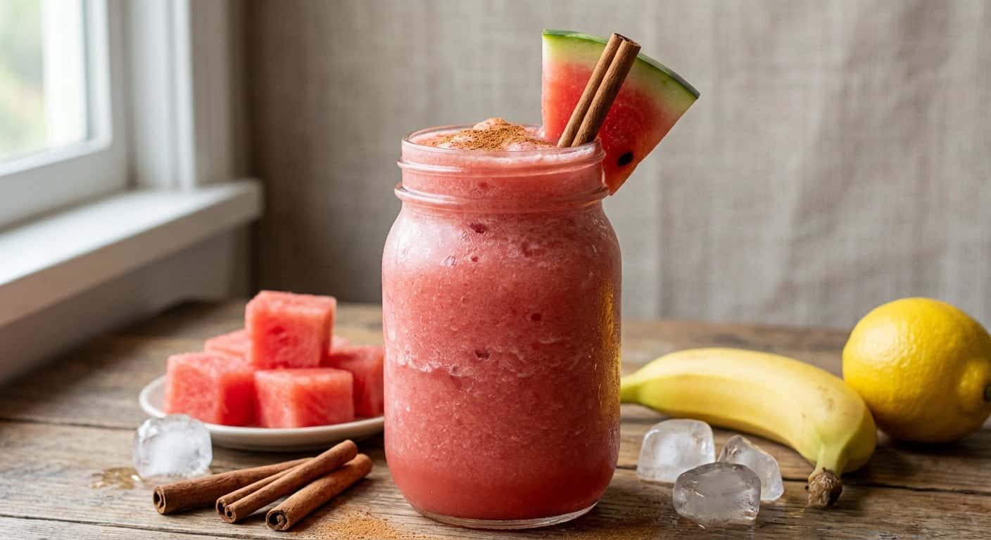 Smoothie Refrescante de Sandía con Canela