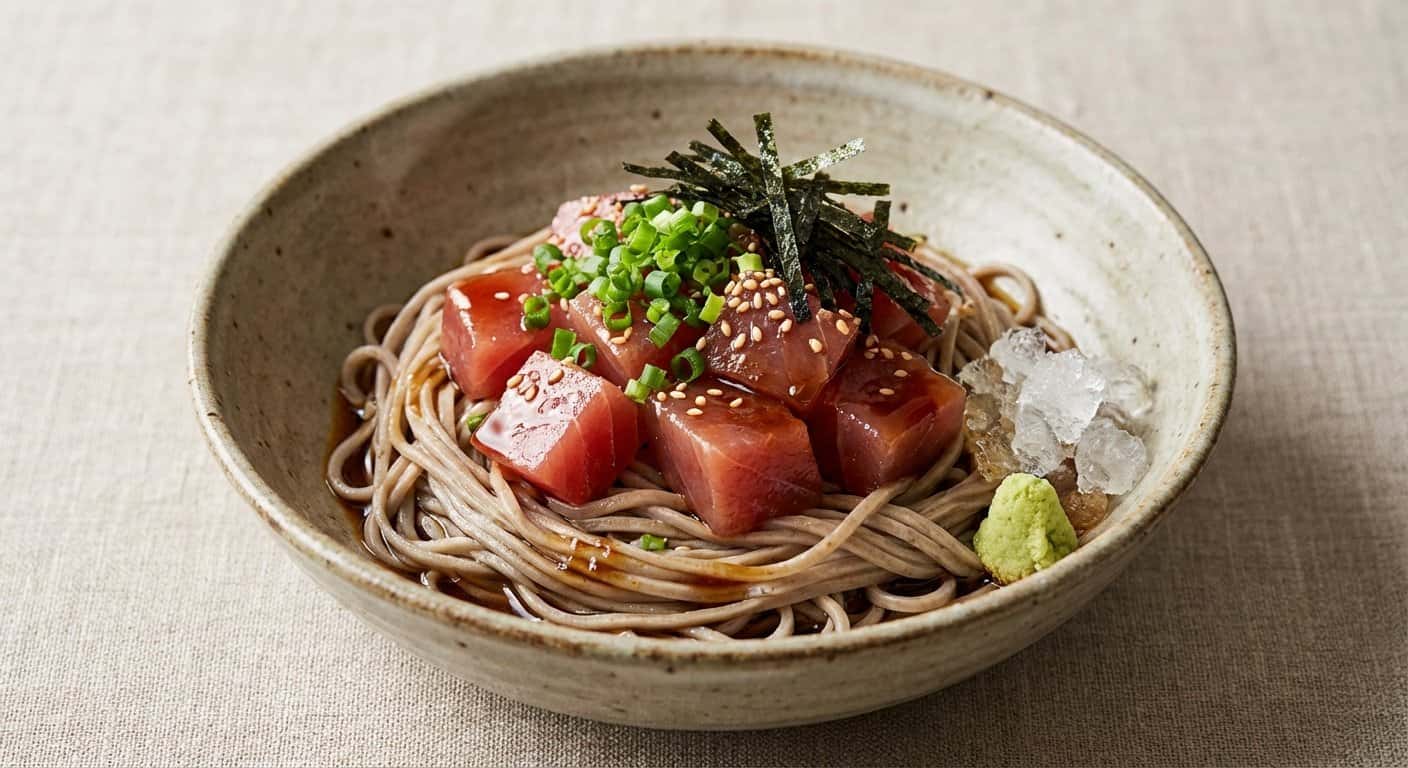 Soba Fría con Atún y Salsa Tare