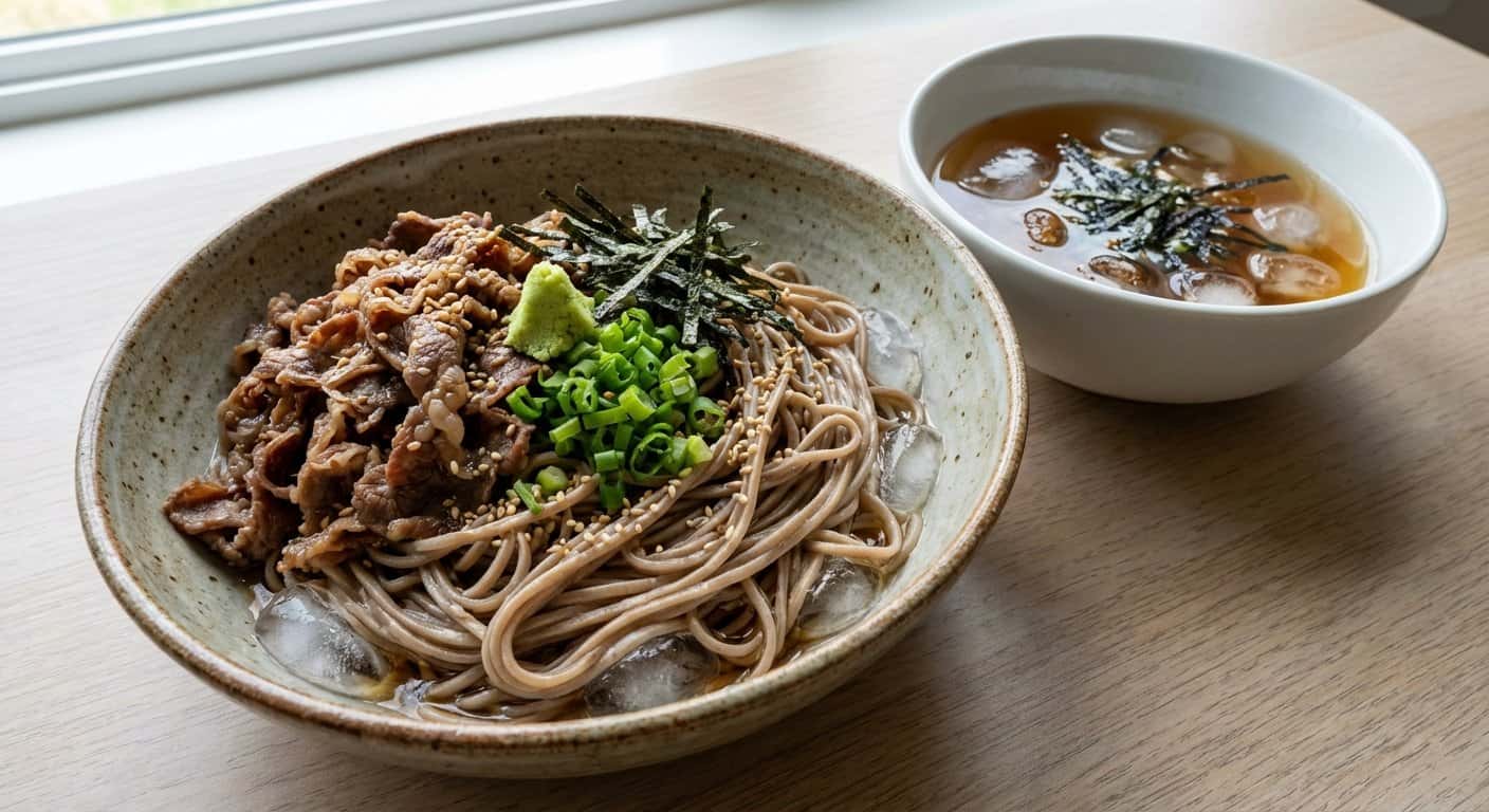 Soba Fría con Ternera y Dashi