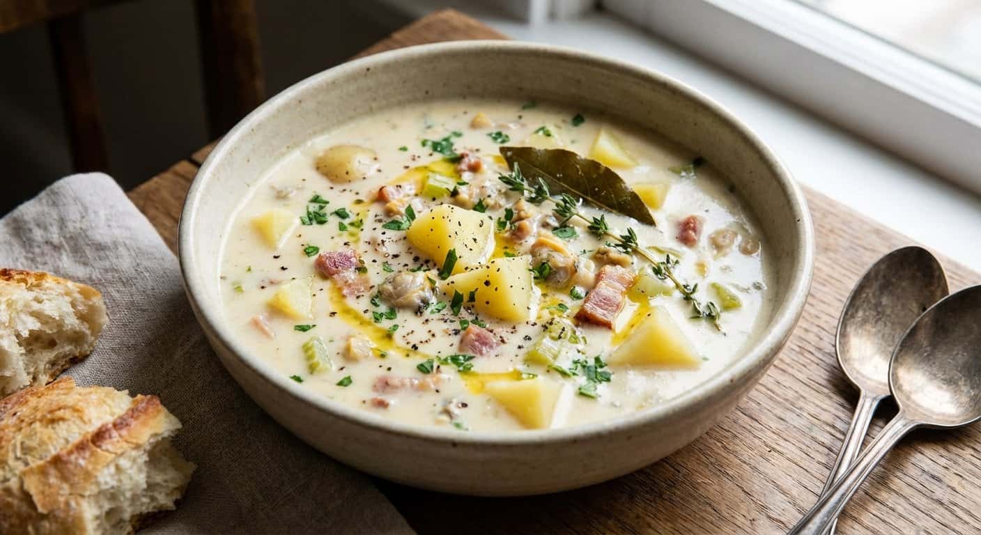 Sopa de Almejas Nueva Inglaterra