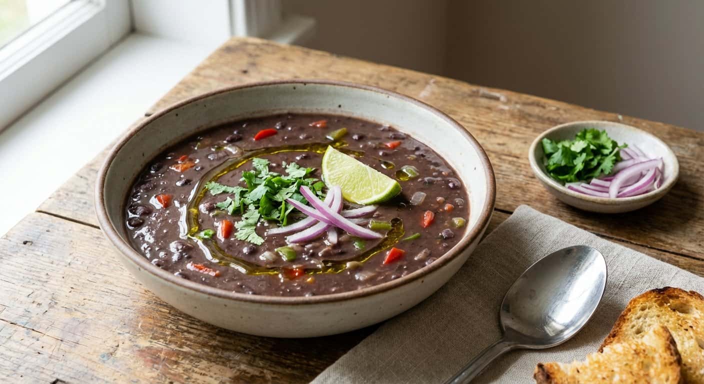 Sopa de Frijol Negro Tradicional