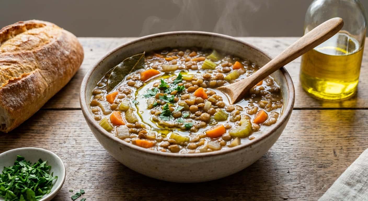 Sopa de Lentejas Vegana