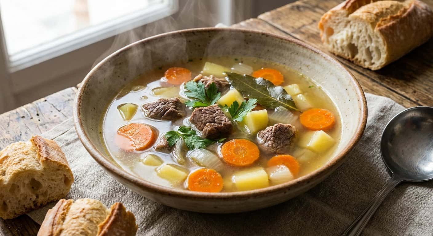 Sopa Ligera de Ternera con Zanahoria
