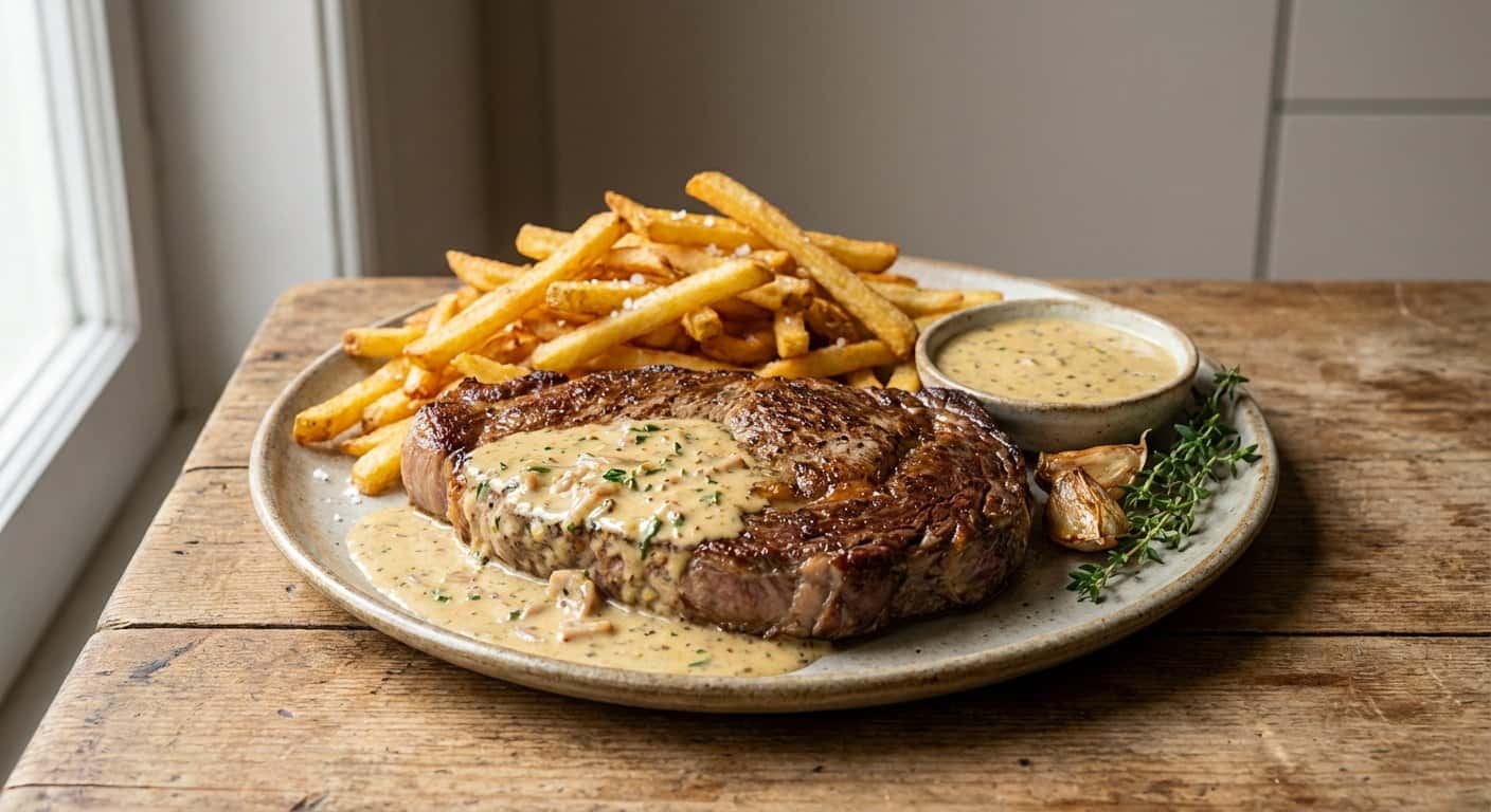 Steak Frites Parisino con Mostaza