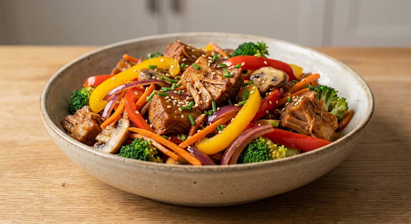 Stir-fry de Jackfruit con Verduras