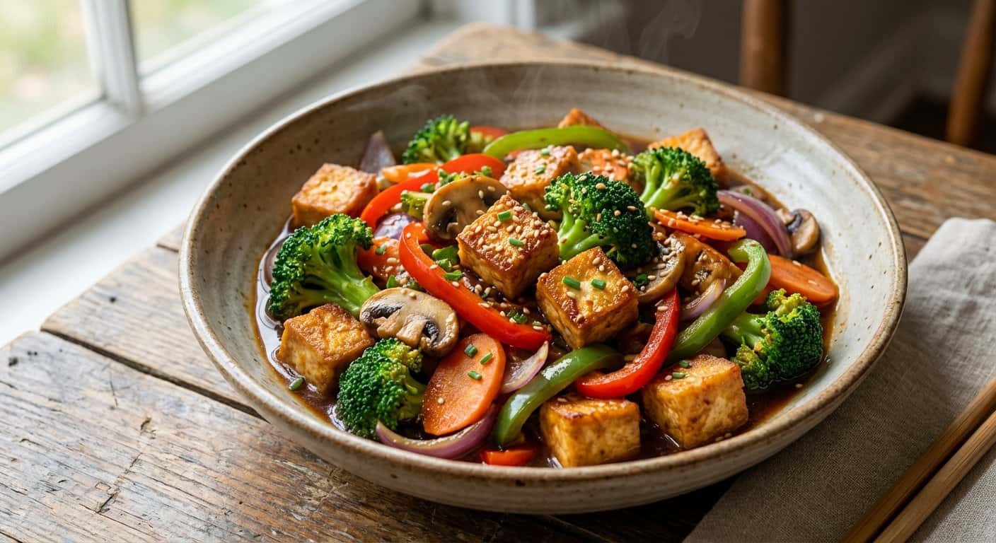 Stir-fry de Tofu con Verduras