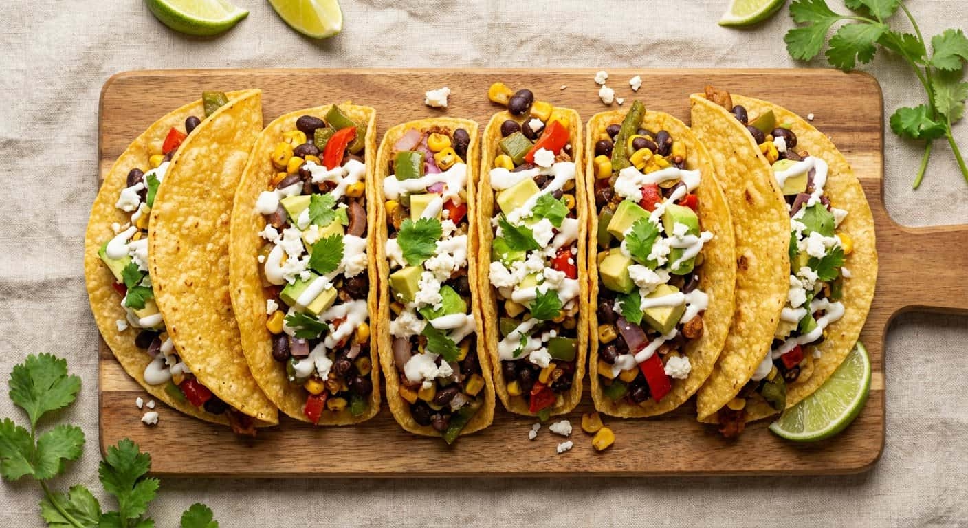 Tacos Crujientes Vegetarianos en Airfryer