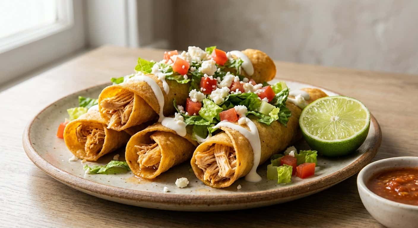 Tacos Dorados de Pollo