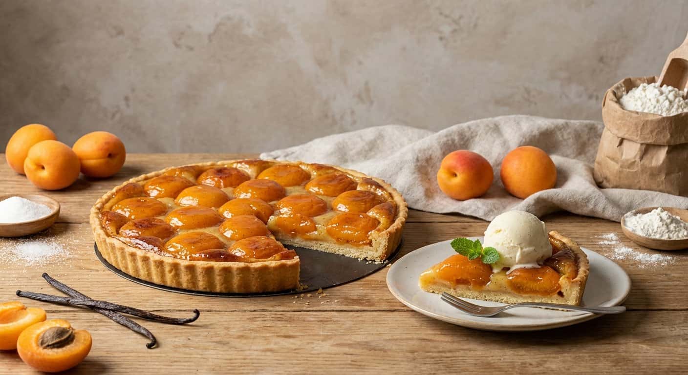 Tarta de Albaricoque y Vainilla