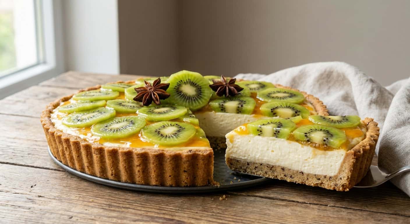 Tarta de kiwi y anís