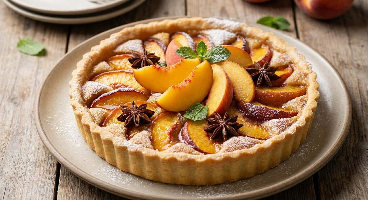 Tarta de Melocotón y Anís