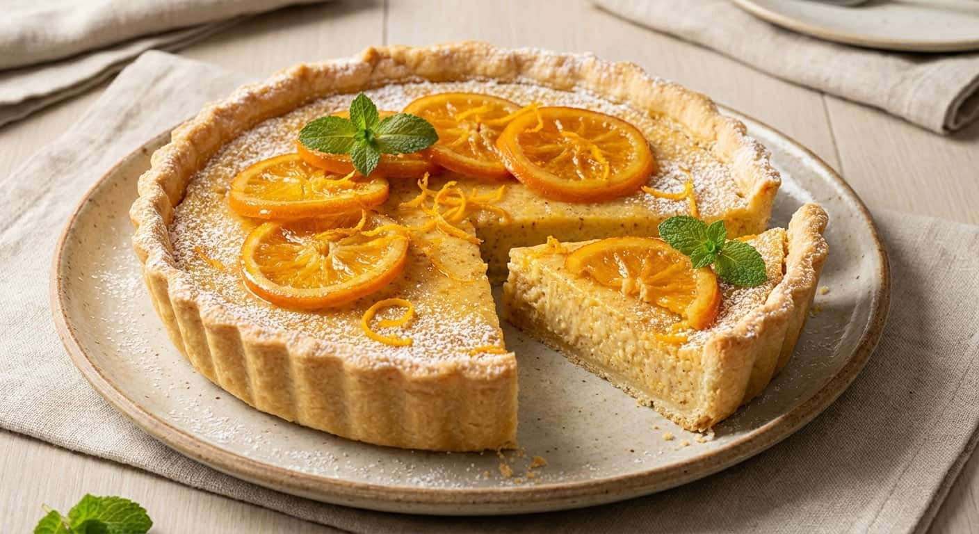 Tarta de Naranja y Nuez Moscada