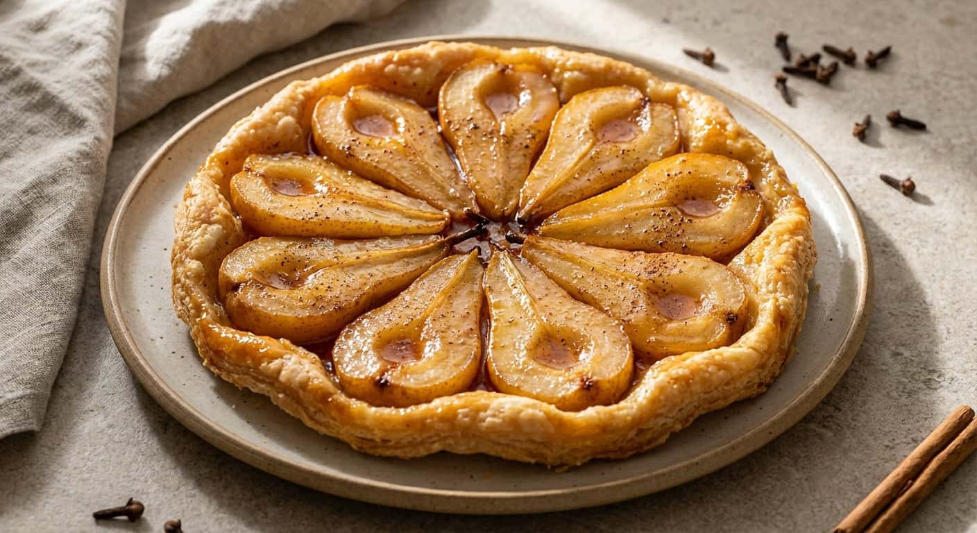 Tarta de pera y clavo