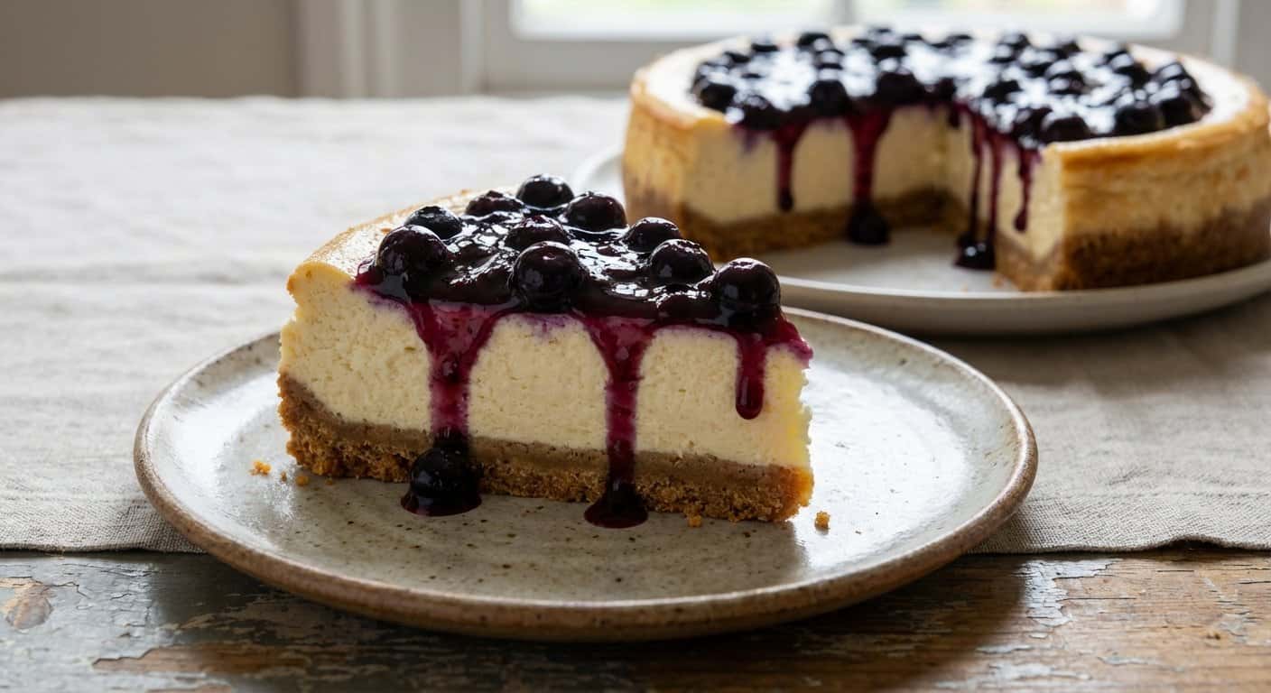 Tarta de Queso y Arándanos