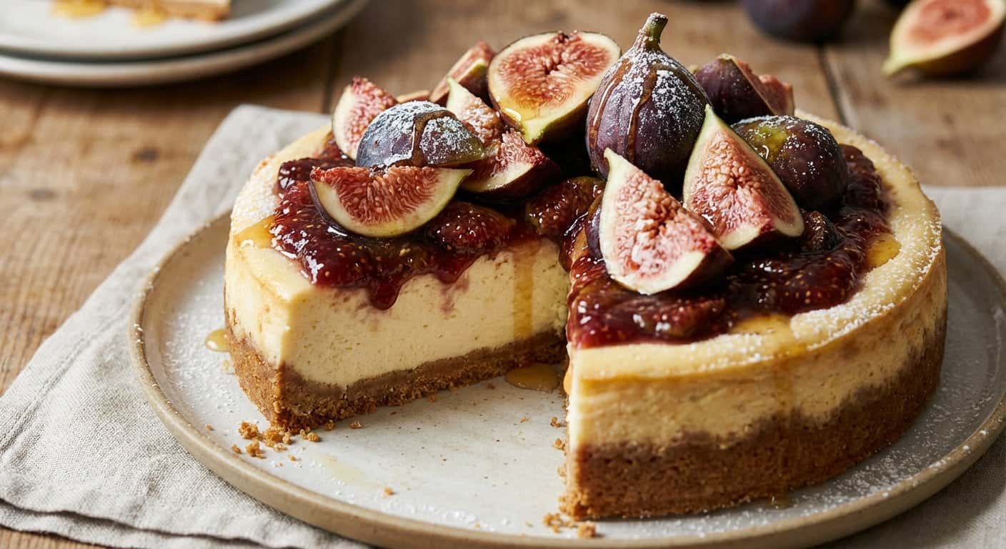 Tarta de queso y higo