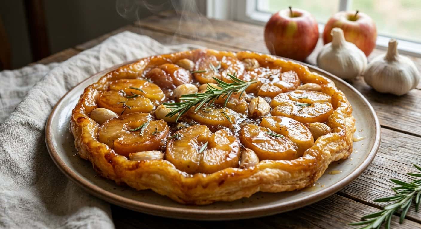 Tarte Tatin del Sudoeste con Ajo