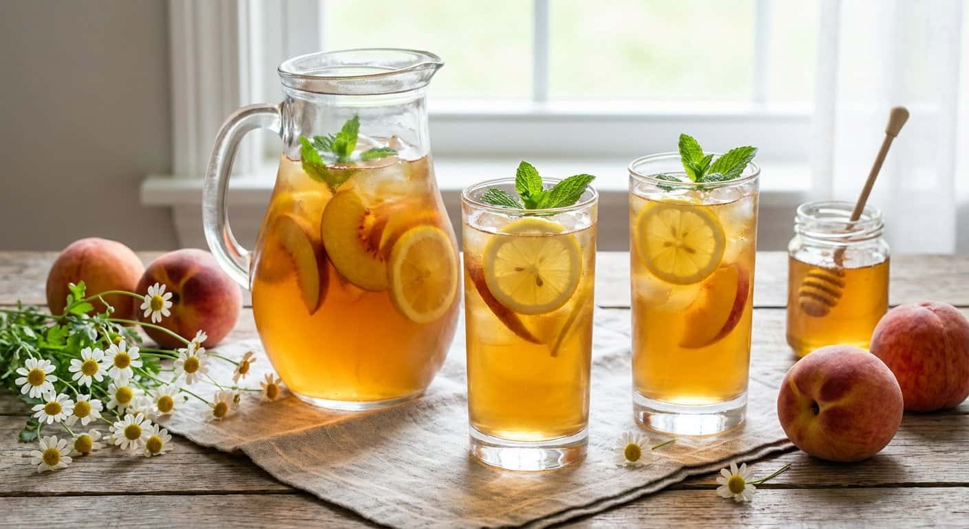 Té Frío de Manzanilla y Melocotón