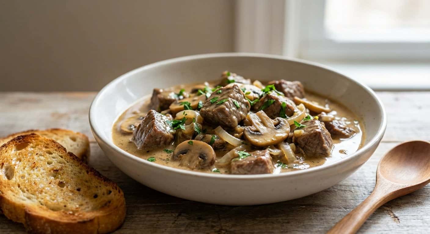 Ternera en Salsa Cremosa sin Gluten