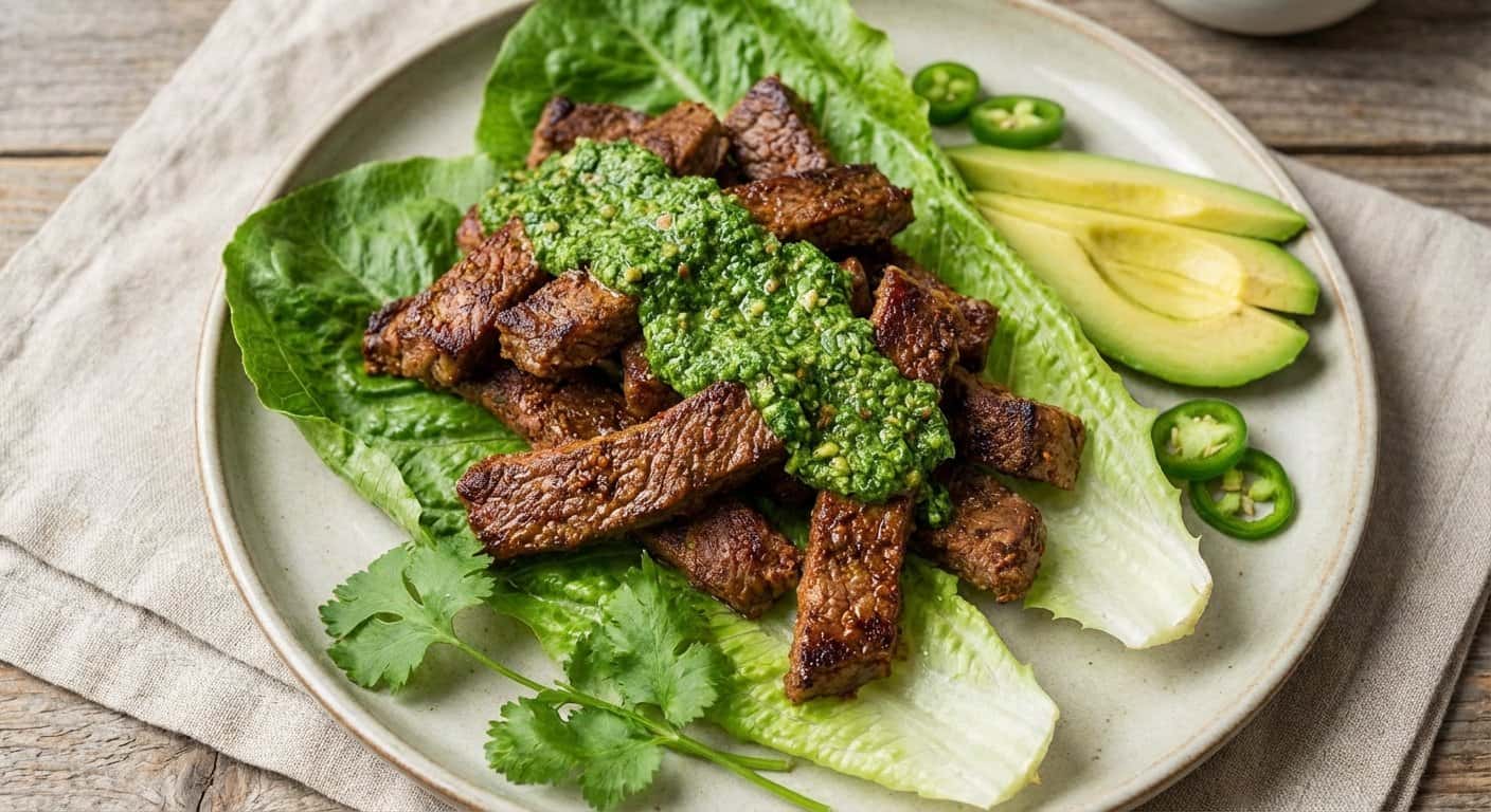 Ternera estilo mexicano con pesto keto