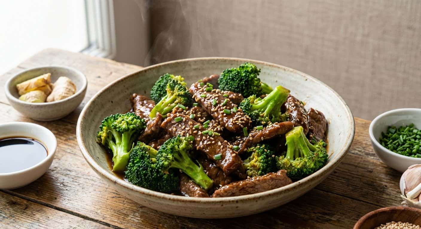 Tiras de Ternera Salteadas con Brócoli