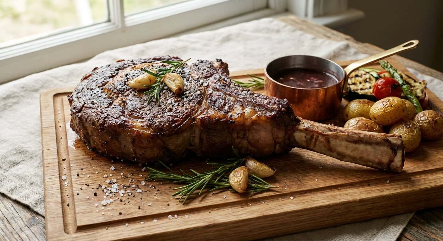 Tomahawk de Ternera a la Barbacoa