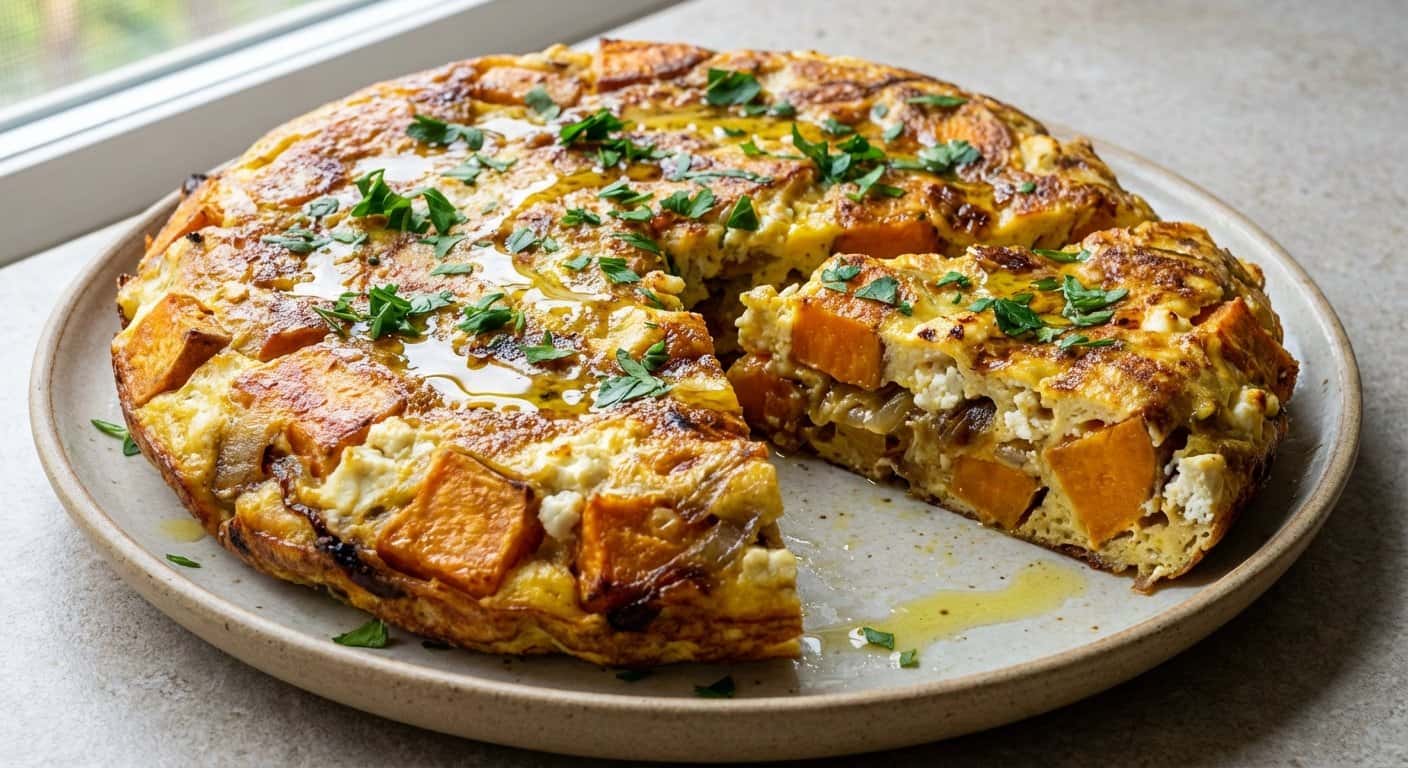 Tortilla de Boniato y Queso Fresco
