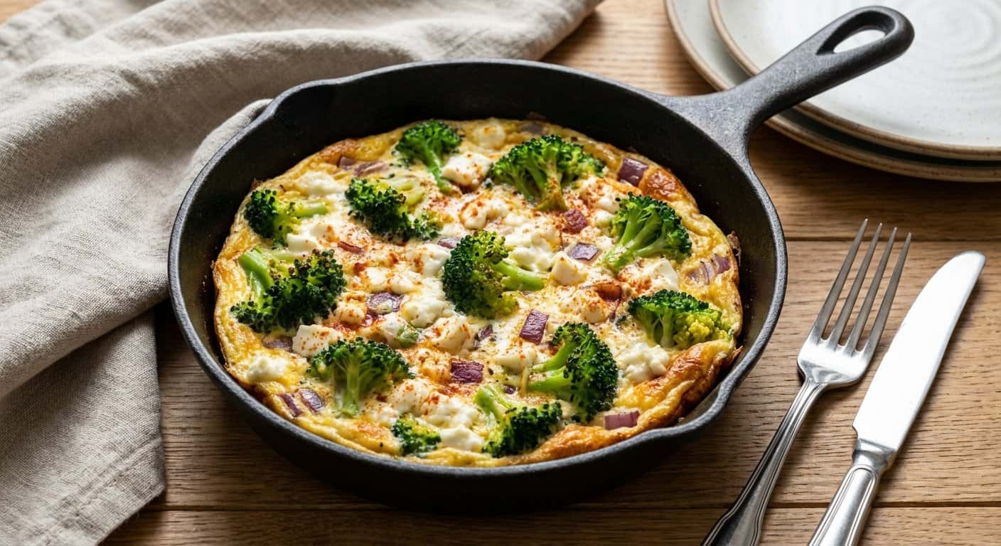 Tortilla de Brócoli y Feta