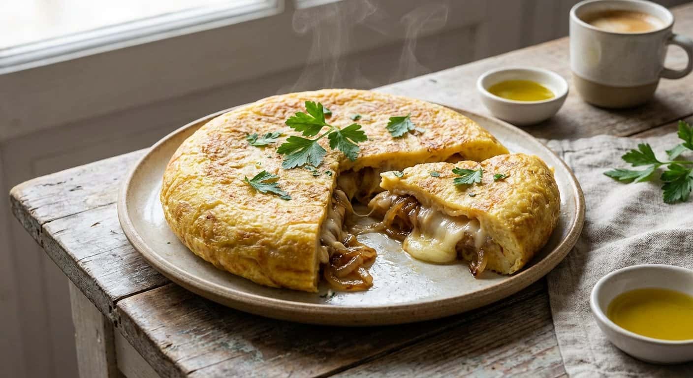 Tortilla de Cebolla y Mozzarella